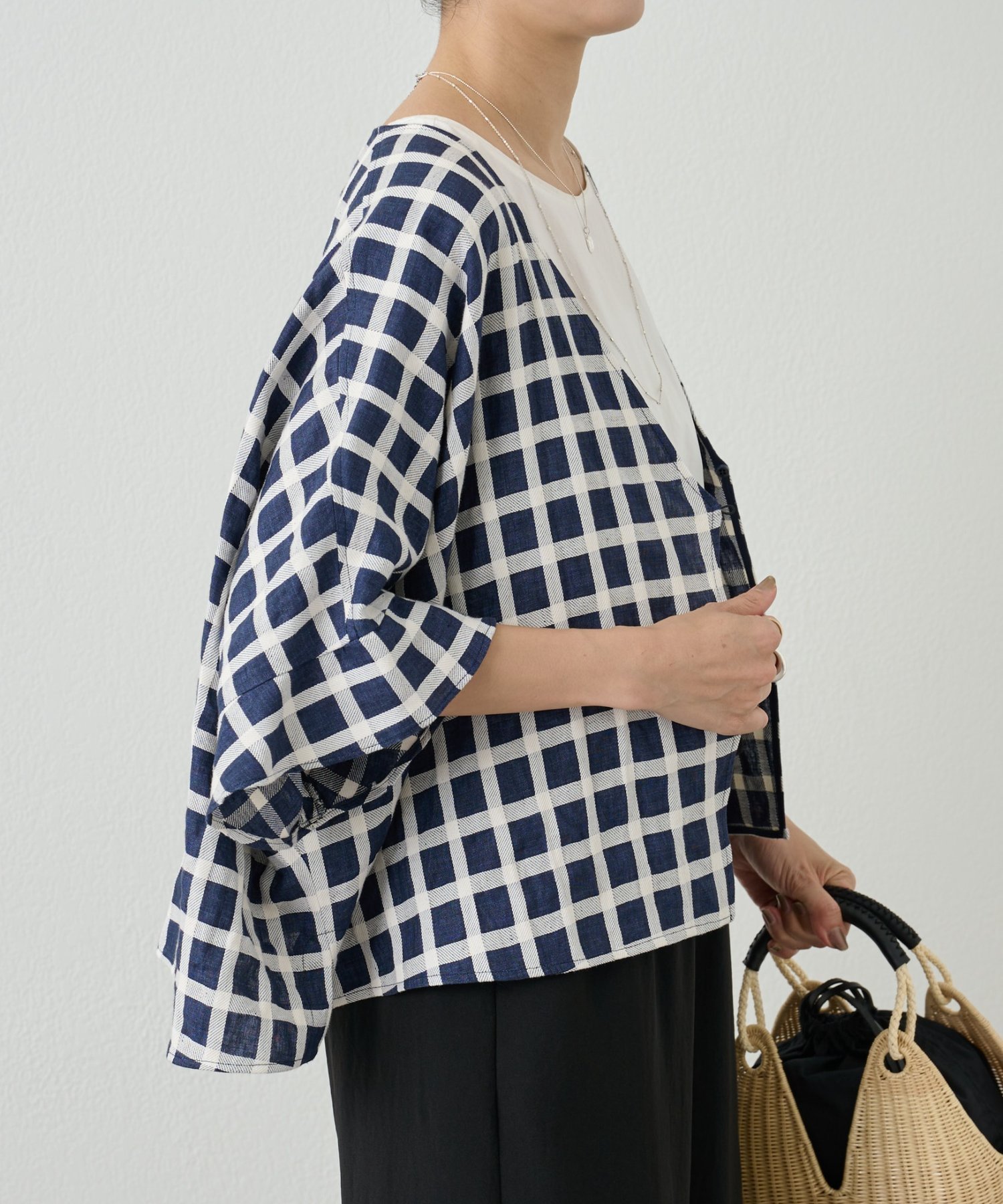 【SALE／5%OFF】BEARDSLEY 綿麻ウインドペンハオリ ビアズリー ジャケット・アウター その他のジャケット・アウター ネイビー【送料無料】