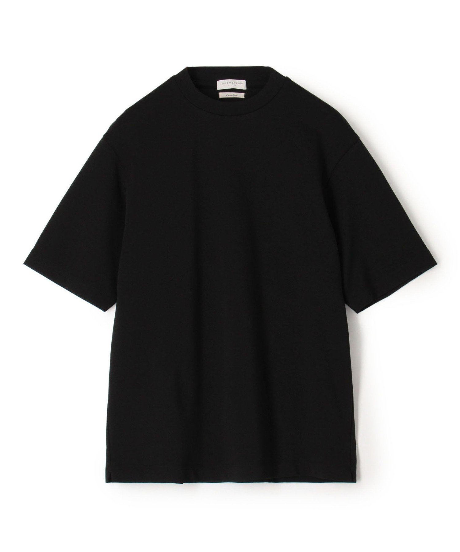 【接触冷感・吸水速乾】コットンポリエステルポンチ クルーネックTシャツ トゥモローランド トップス カットソー・Tシャツ ブルー ベージュ ブラック ホワイト