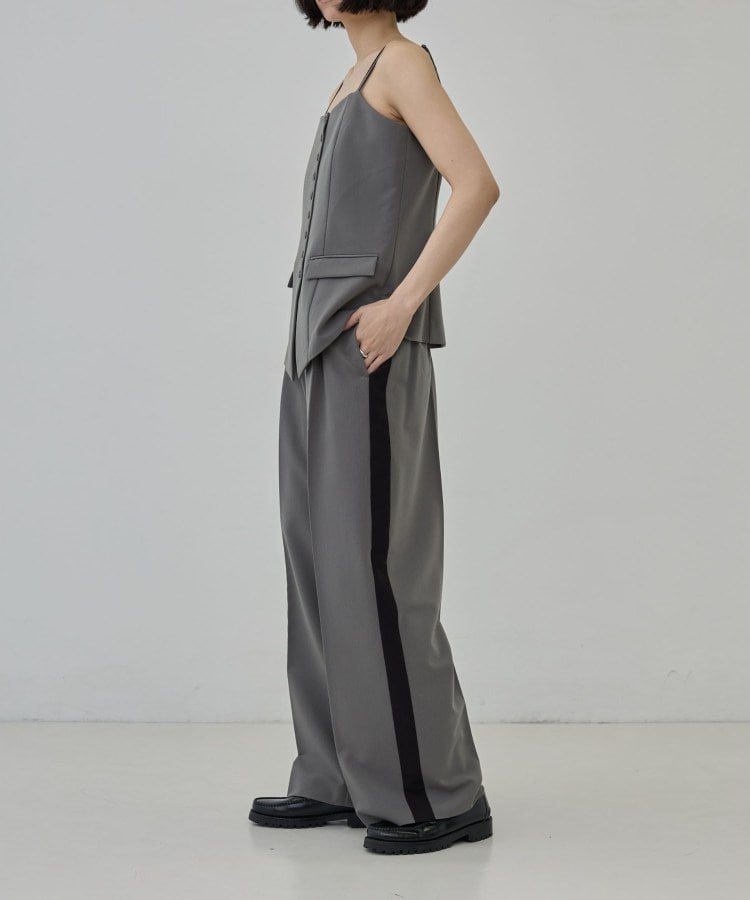 Comfy Slacks｜イージーサイドラインワイドパンツ ギャレスト パンツ その他のパンツ ベージュ ブラック グレー