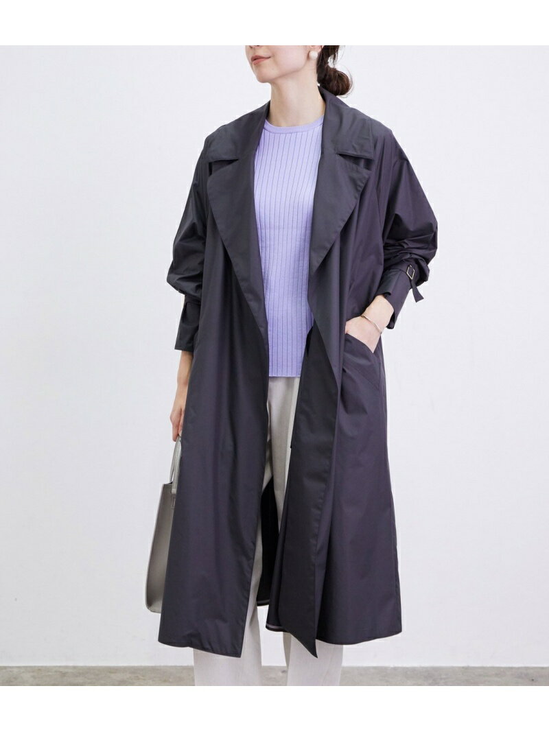 【SALE／40%OFF】SALON adam et rope' 【撥水加工・超軽量】エアリートレンチコート サロン アダム エ ロペ ジャケット・アウター トレンチコート ブルー ブラック ベージュ【送料無料】