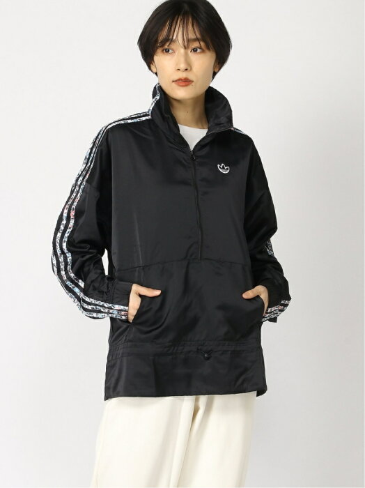 【SALE／50%OFF】adidas Originals ハーフジップ ウインドブレーカー / アディダスオリジナルス アディダス コート/ジャケット コート/ジャケットその他 ブラック ホワイト【送料無料】