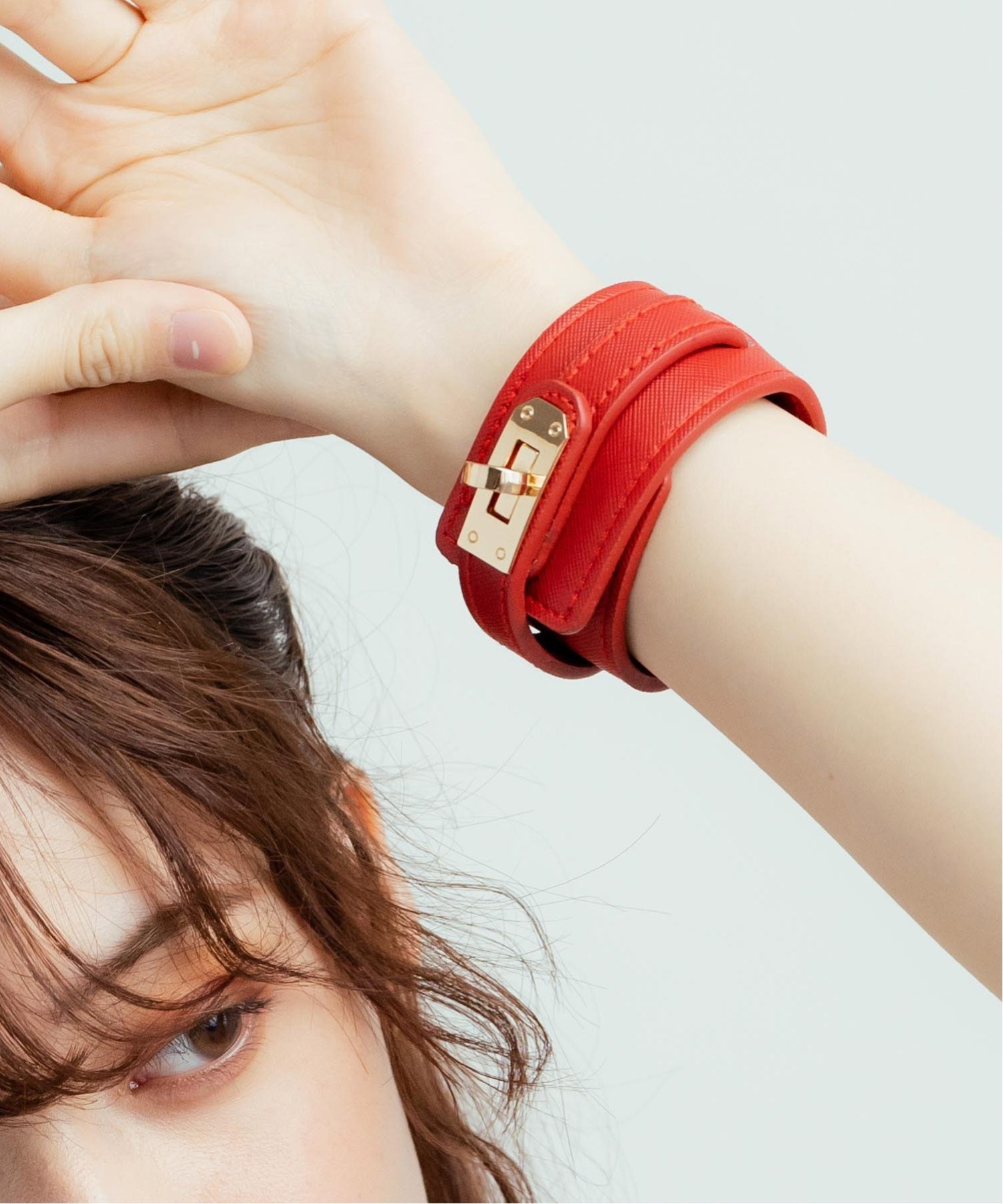 Rocky Monroe レザーバングルブレスレット ロッキーモンロー アクセサリー・腕時計 ブレスレット・バングル レッド オレンジ ブルー ブラック ブラウン グレーのサムネイル