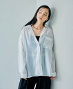 【SALE/30%OFF】LEPSIM シアー長袖シャツ レプシィム トップス シャツ・ブラウス ホワイト ブルー ブラック ブラウン ピンク ベージュ