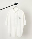 WEGO MEN'S アムンゼンフォトプリントBIGシャツ(SS) ウィゴー トップス シャツ・ブラウス ブラック ホワイト(4)