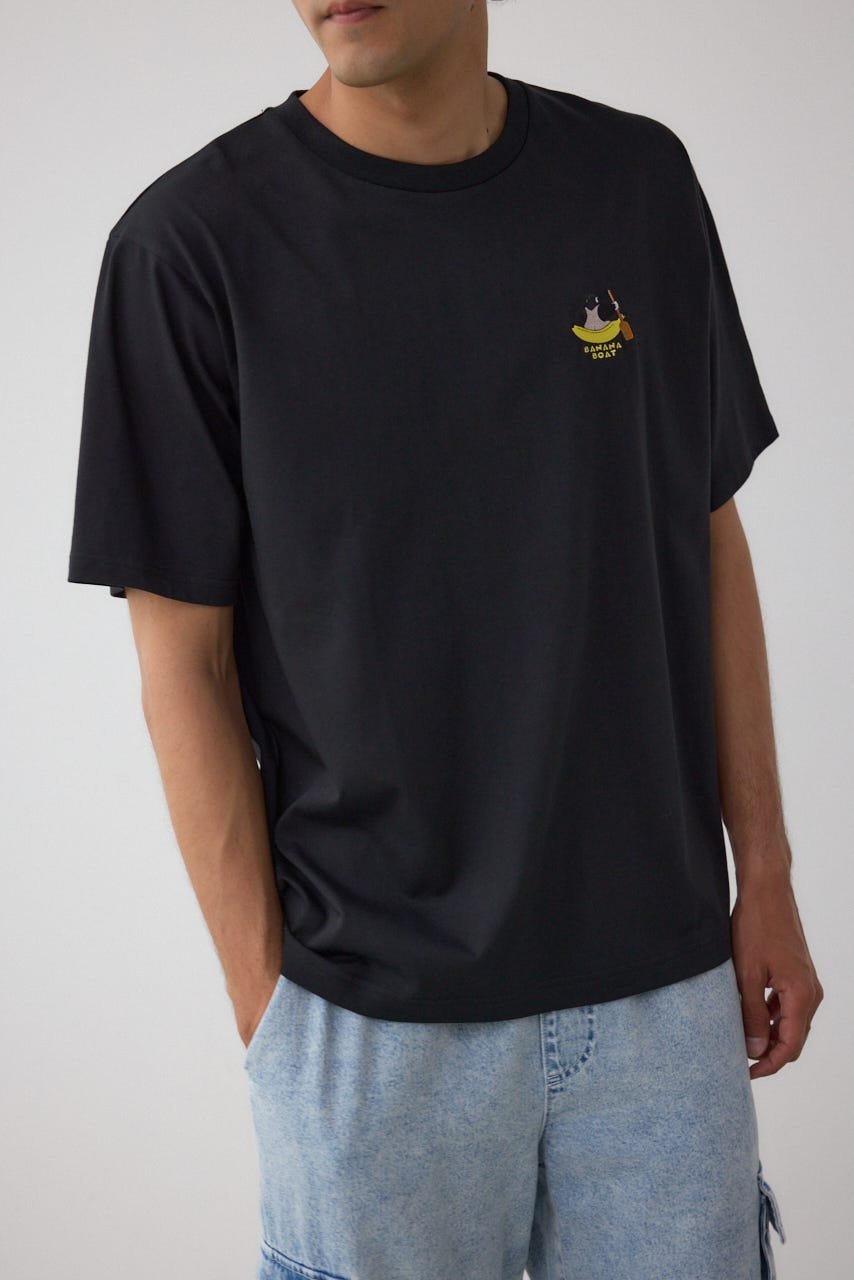【SALE／30%OFF】AZUL BY MOUSSY SBC FUNK刺繍ワンポイントTEE アズールバイマウジー トップス カットソー・Tシャツ イエロー ホワイト ブラック