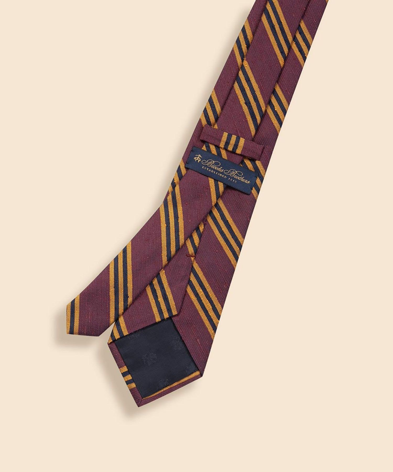 【SALE／45%OFF】BROOKS BROTHERS シルクシャンタン BB#1ストライプタイ ブルックス ブラザーズ スーツ・フォーマル ネクタイ・蝶ネクタイ ゴールド ネイビー【送料無料】