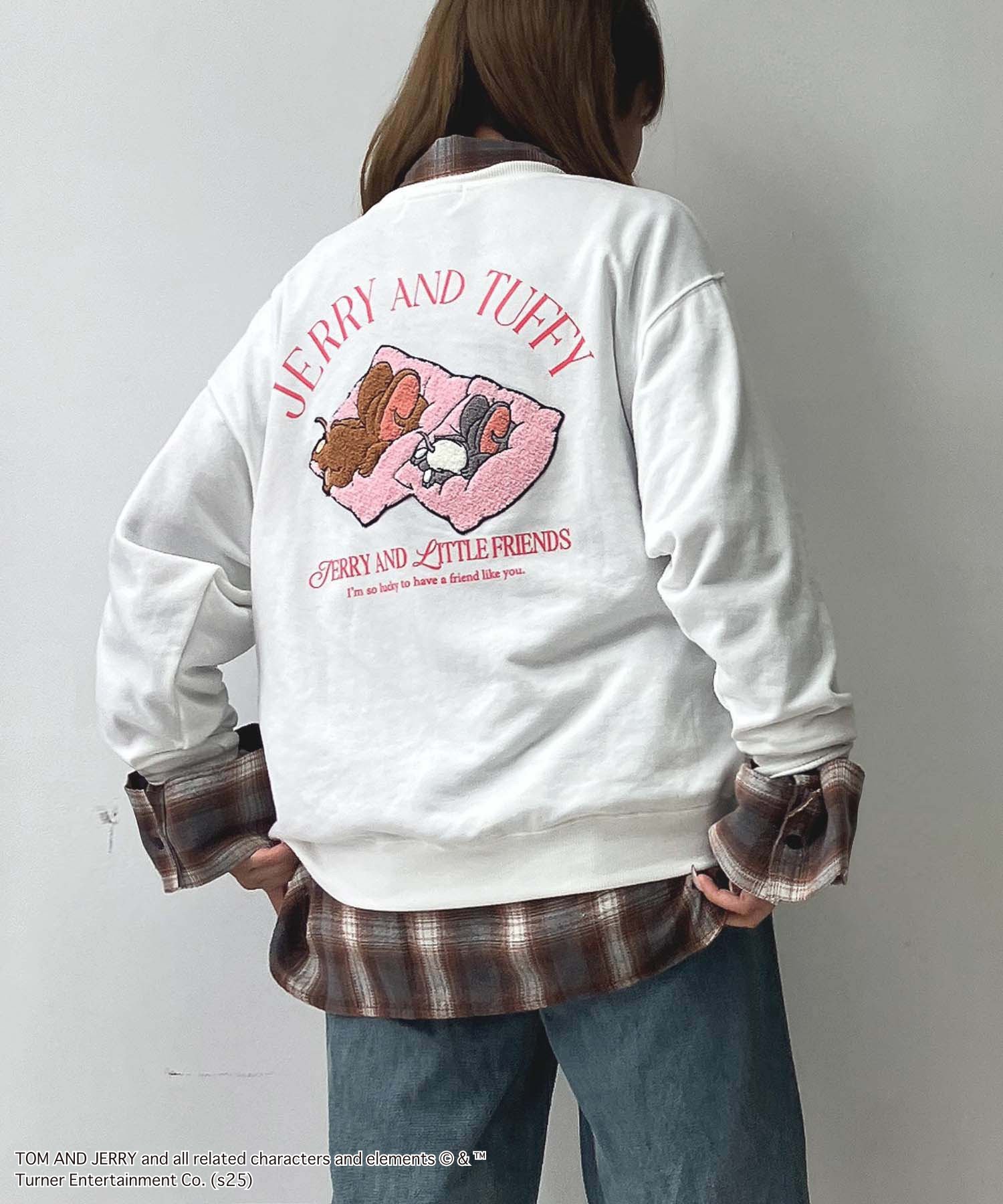 AS KNOW AS plus ☆アクリルキーホルダー付き トムとジェリー スウェット 【TOM and JERRY】 アズノゥア..