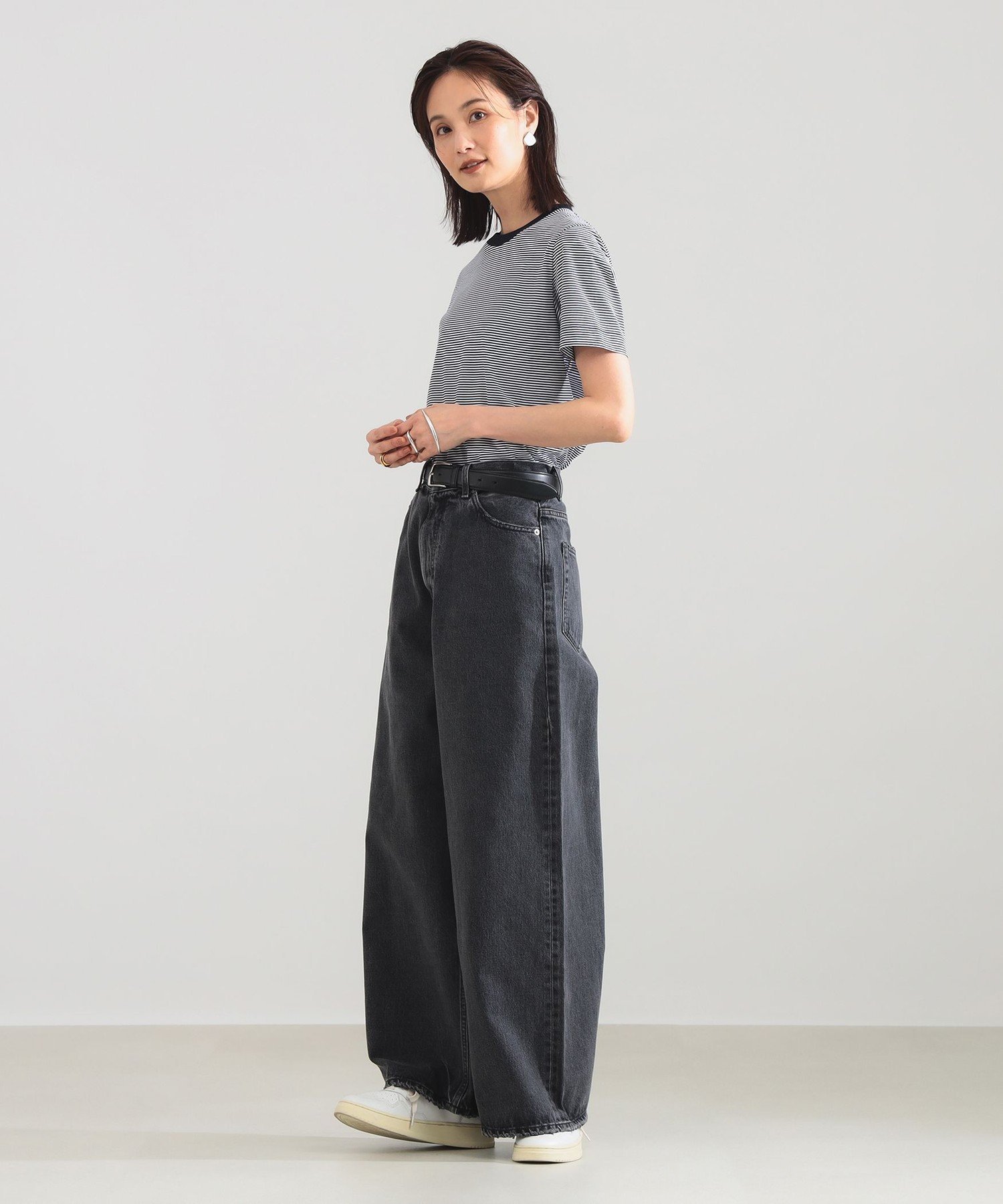 Demi-Luxe BEAMS 【別注】SLOANE / コットン天竺 ボーダー Tシャツ デミルクス ビームス トップス カットソー・Tシャツ ホワイト【送料無料】