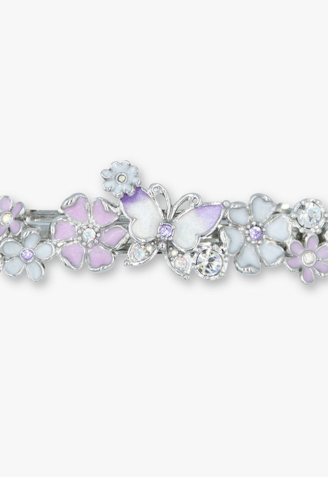 ANNA SUI 【ANNA SUI/アナスイ】蝶 小花モチーフ バレッタ アナ スイ ヘアアクセサリー バレッタ・ヘアクリップ・ヘアピン ホワイト【送料無料】