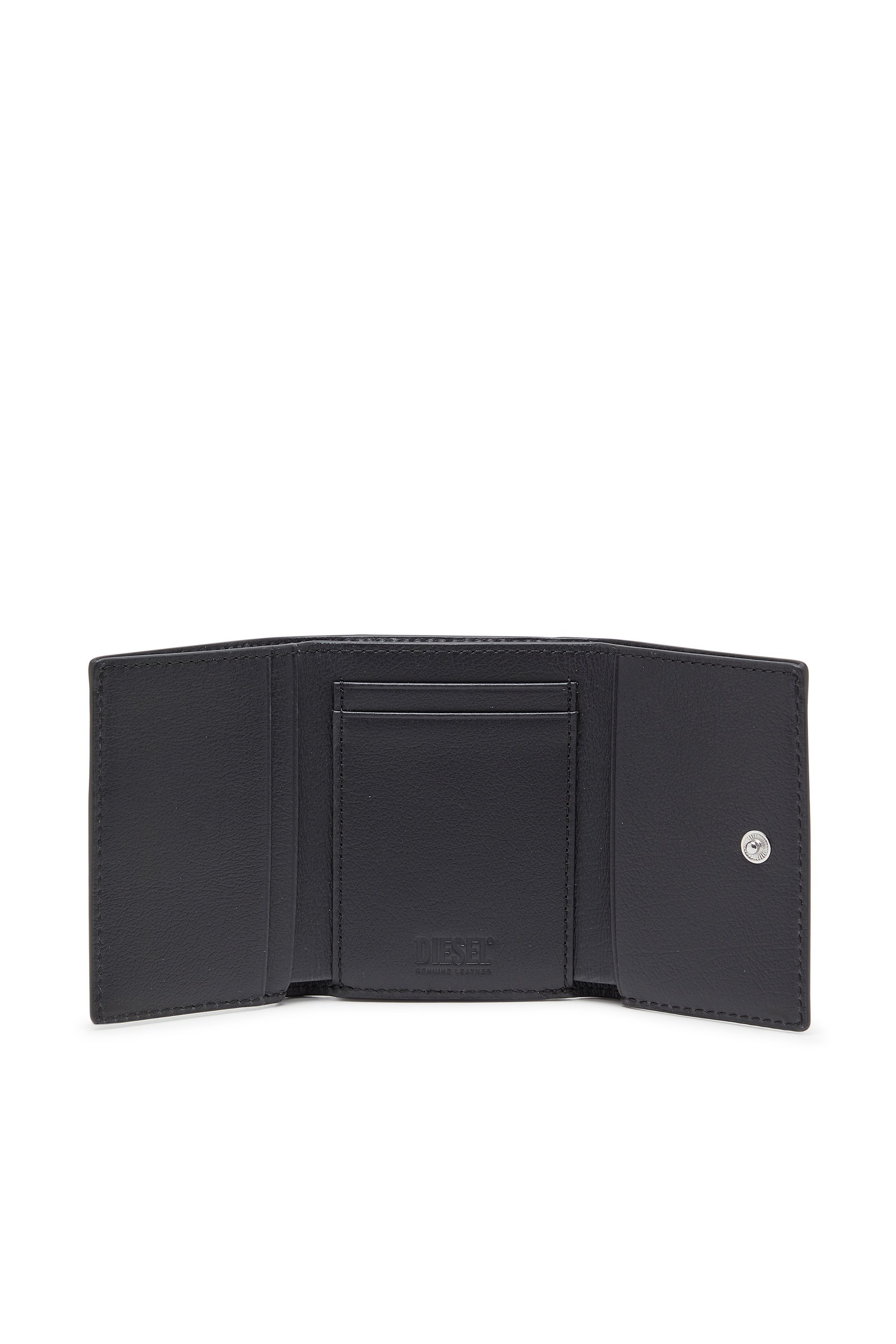 メンズ 三つ折りウォレット MONOGRAM TRI-FOLD CO ディーゼル 財布・ポーチ・ケース 財布 ブラック