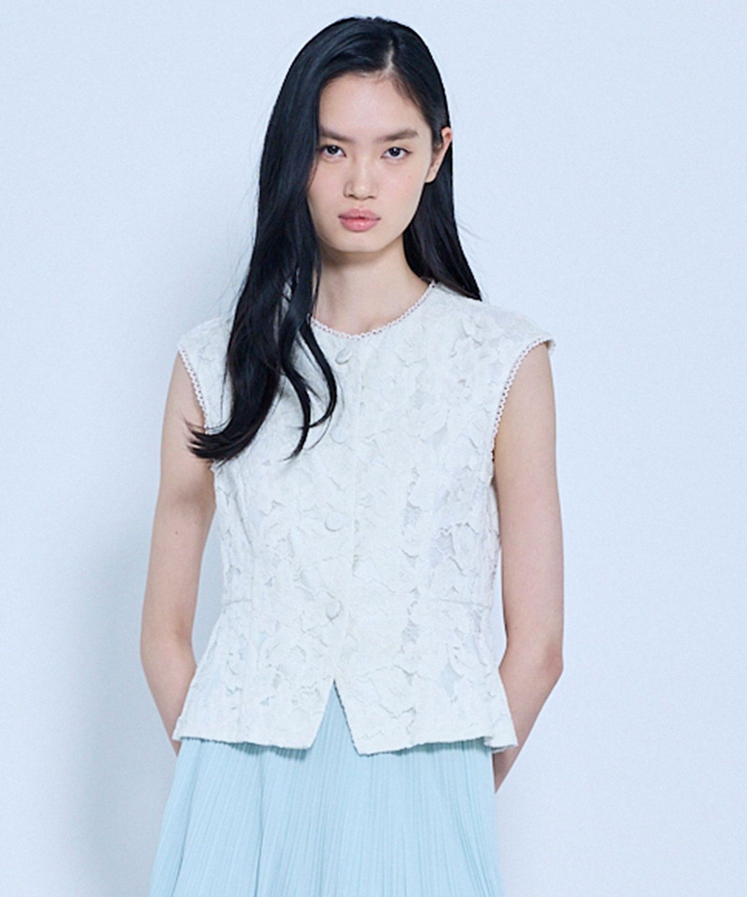 TOCCA SWEET LACE GILET ジレ トッカ トップス シャツ・ブラウス ホワイト