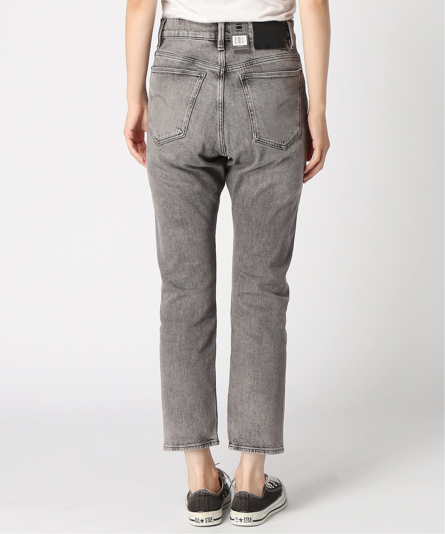 【公式ショップ】VIRJINYA SLIM JEANS/ハイウエストスリムテーパードジーンズ ジースターロゥ パンツ ジーンズ・デニムパンツ グレー