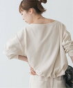 NOBLE 《予約》スビンコットンスウェットトップス ノーブル トップス スウェット・トレーナー ベージュ ブラック【送料無料】