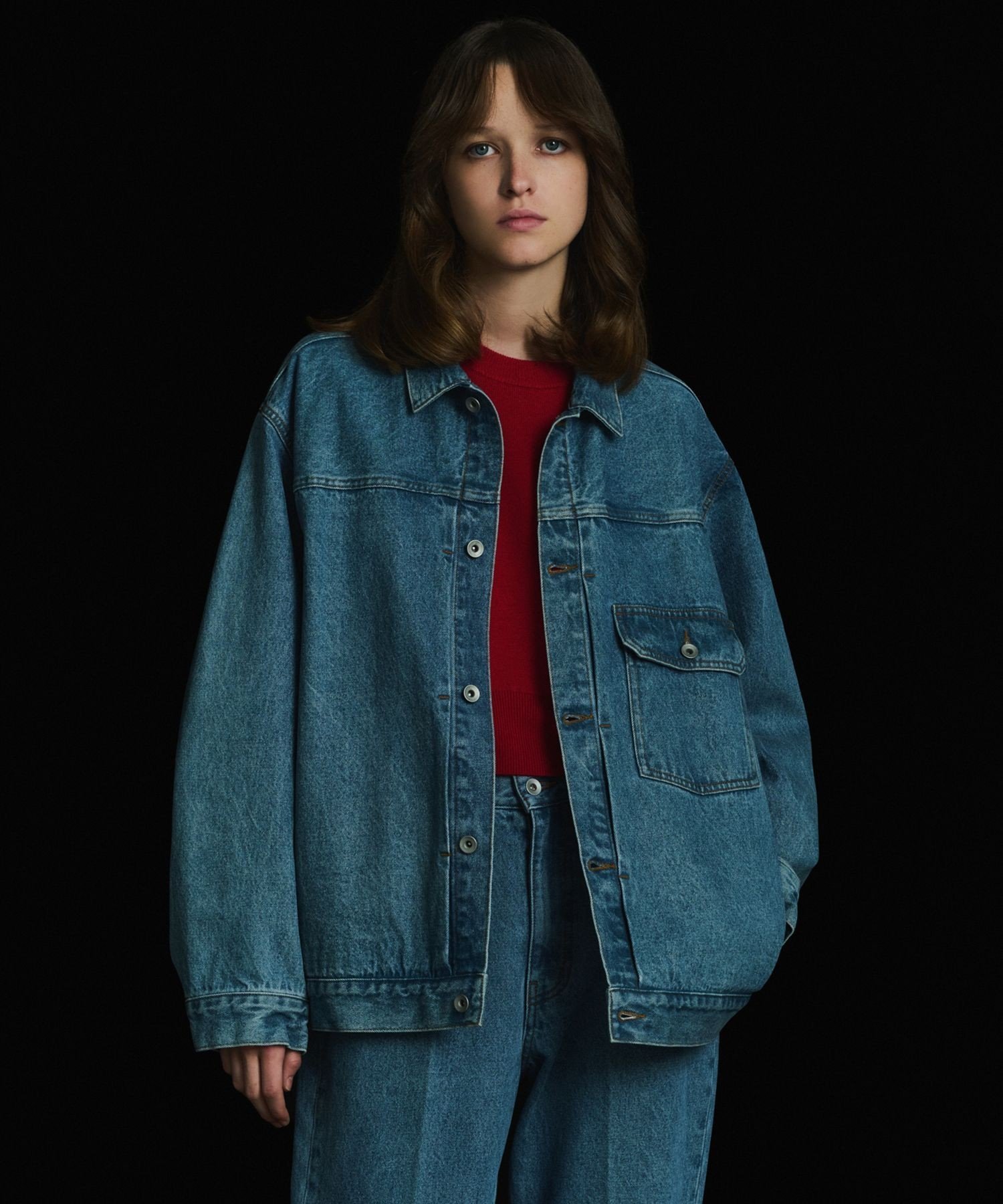 【SALE／50%OFF】ADAM ET ROPE' HOMME ブリーチ デニムジャケット アダムエロペ ジャケット・アウター デニムジャケット ブルー【送料無料】