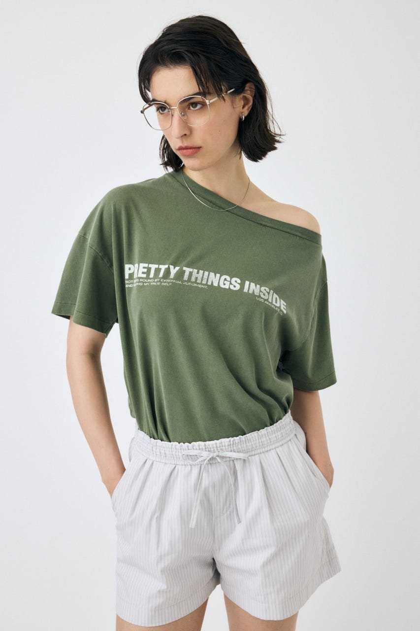 【SALE／60%OFF】MOUSSY ONE SHOULDER TEE マ�