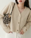 natural couture 【WEB限定】ウール混片畦編みニットカーディガン ナチュラルクチュール トップス カーディガン ネイビー ブルー パープル ホワ...