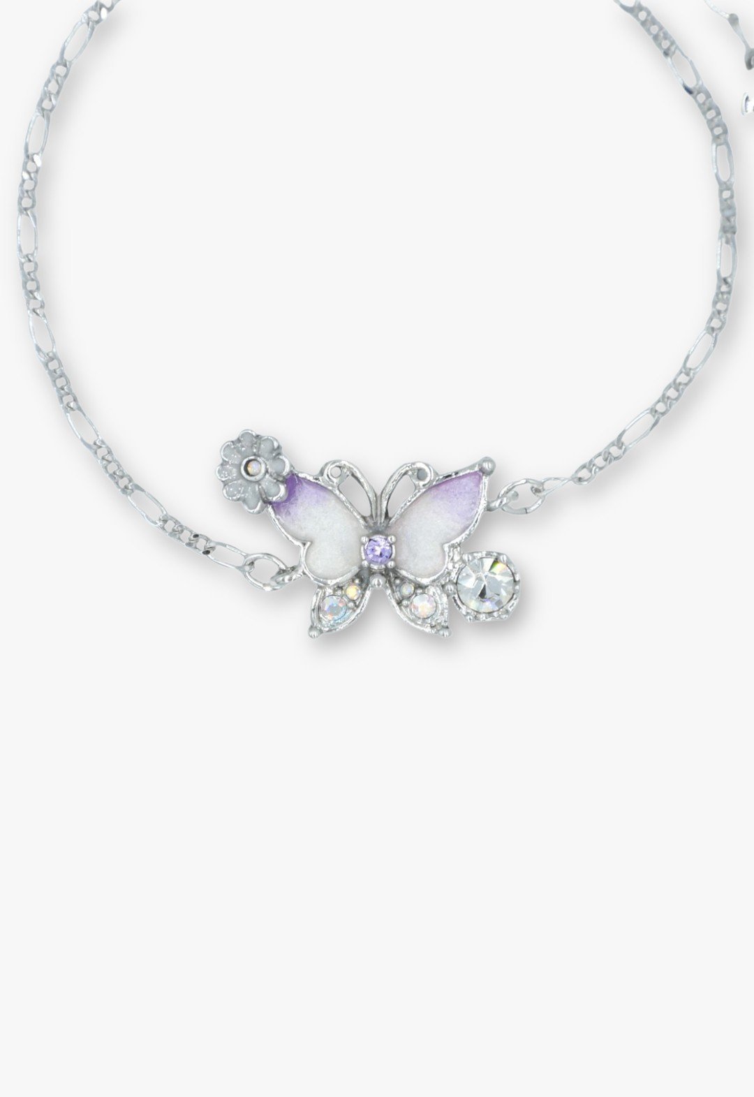 ANNA SUI 【ANNA SUI/アナスイ】蝶 小花モチーフ ブレスレット アナ スイ アクセサリー・腕時計 ブレスレット・バングル ホワイト【送料無料】