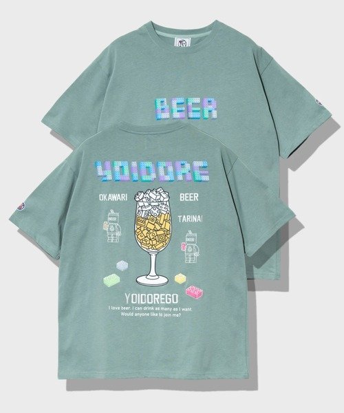 GSC MENS SELECT YOIDORE/酔いどれ ブロック ビール TEE (MENS) ゴースローキャラバン トップス カットソー・Tシャツ ホワイト