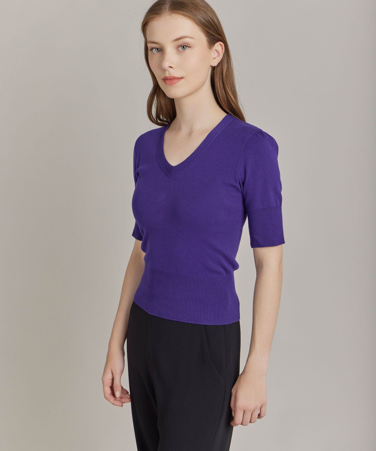 J155 TS DELHA Tシャツ アニエスベー トップス ニット パープル