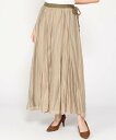 pas de calais リヨセルナイロンスカート(13-40-7303) パドカレ スカート ロング・マキシスカート ブラック ベージュ【送料無料】