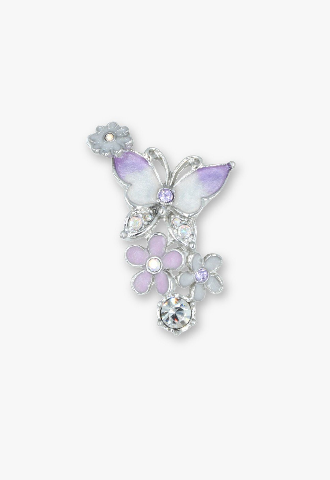 ANNA SUI 【ANNA SUI/アナスイ】蝶 小花モチーフ ピアス アナ スイ アクセサリー・腕時計 ピアス ホワイト【送料無料】