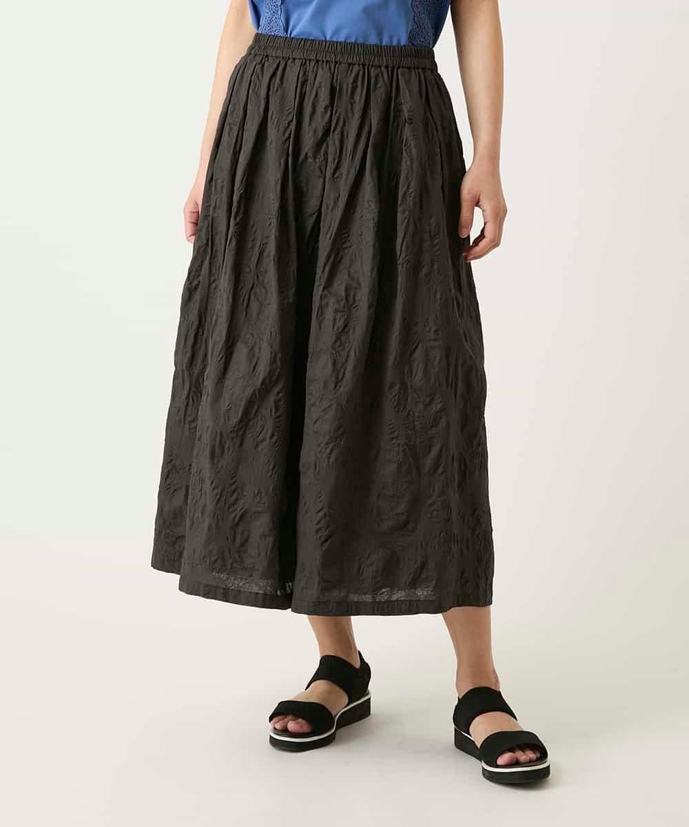 【SALE／50%OFF】HIROKO BIS（小さいサイズ） 【小さいサイズ】ボタニカルモチーフスカート メゾンドゥサンク スカート その他のスカート ブラウン ホワイト【送料無料】