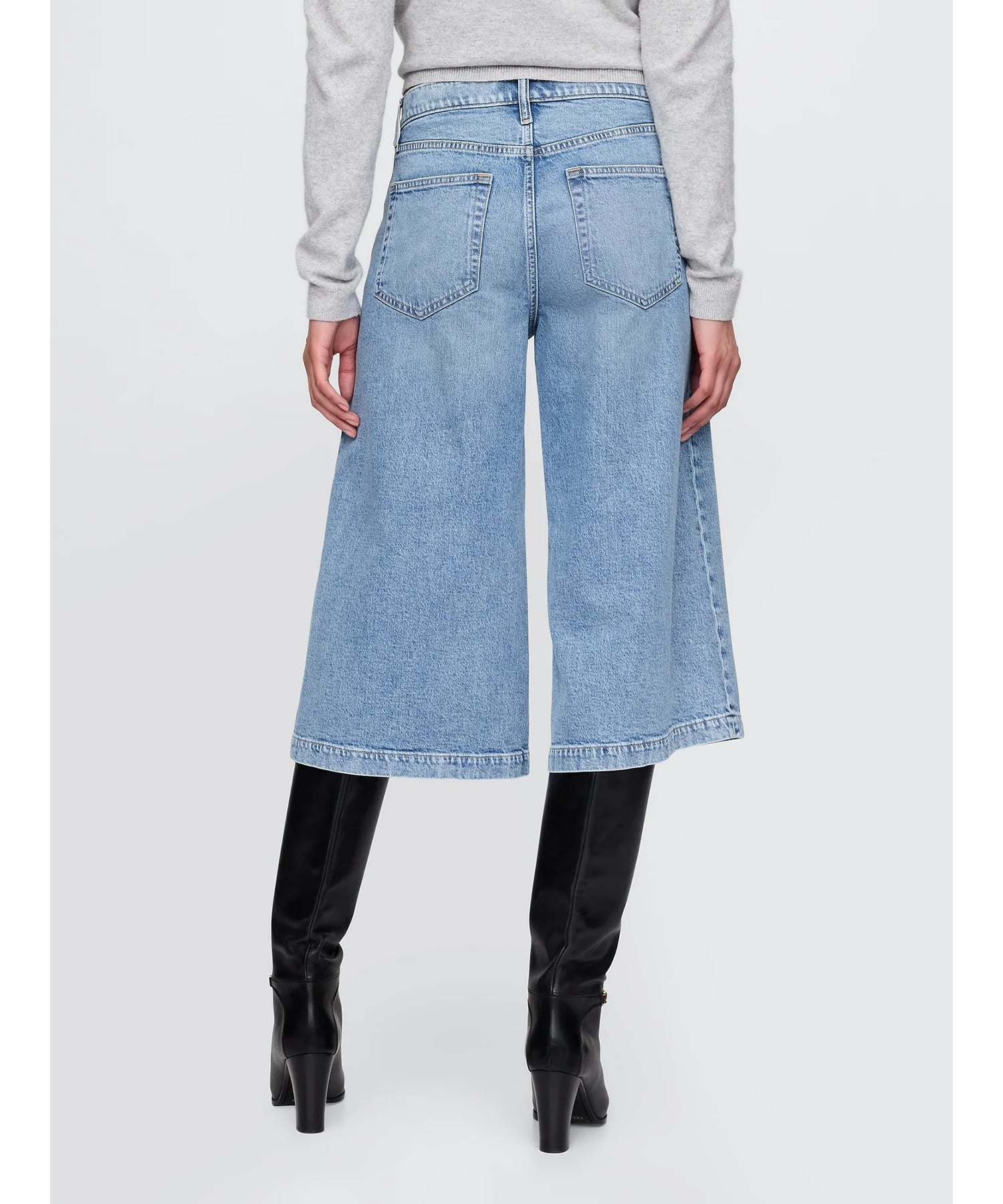 GAP (W)ハイライズ キュロットデニム ギャップ パンツ ジーンズ・デニムパンツ ブルー【送料無料】
