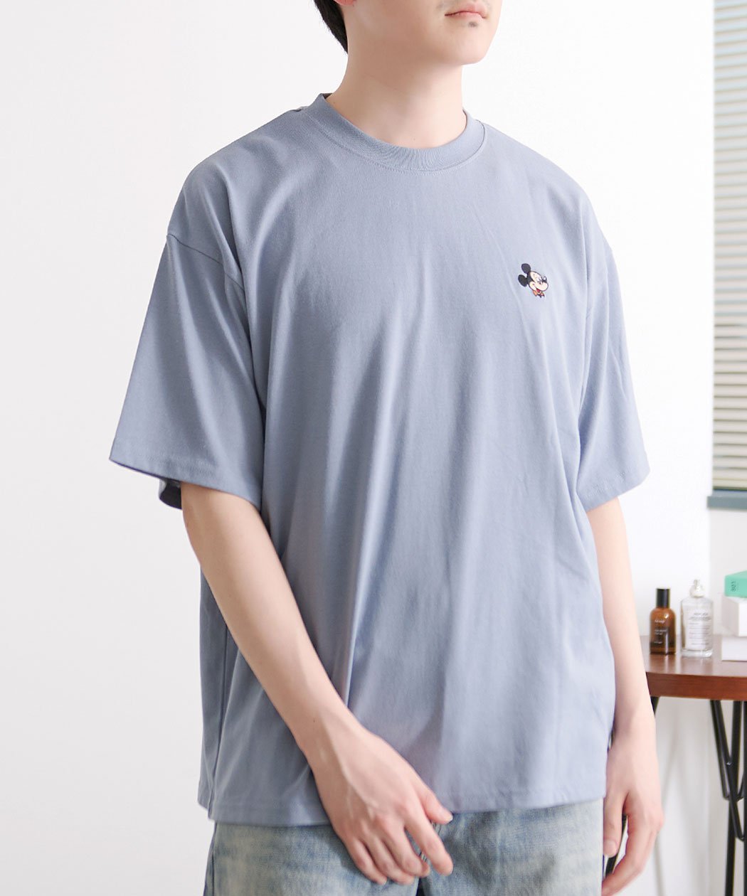SB select DISNEY バックサガラ半袖TEE シルバーバレット トップス カットソー・Tシャツ ホワイト ブルー