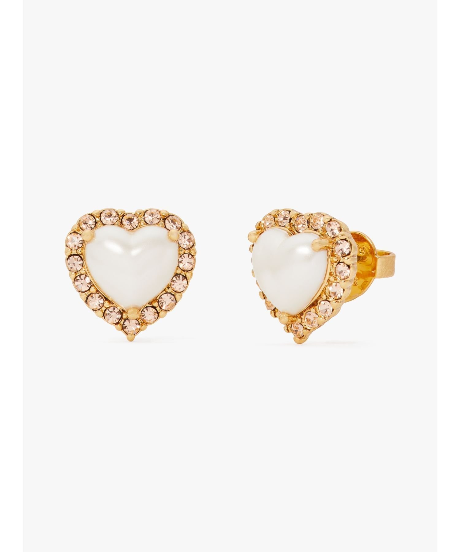 【SALE／50%OFF】kate spade new york マイ ラブ ハート スタッズ ケイトスペードニューヨーク アクセサリー・腕時計 ピアス ホワイト【送料無料】