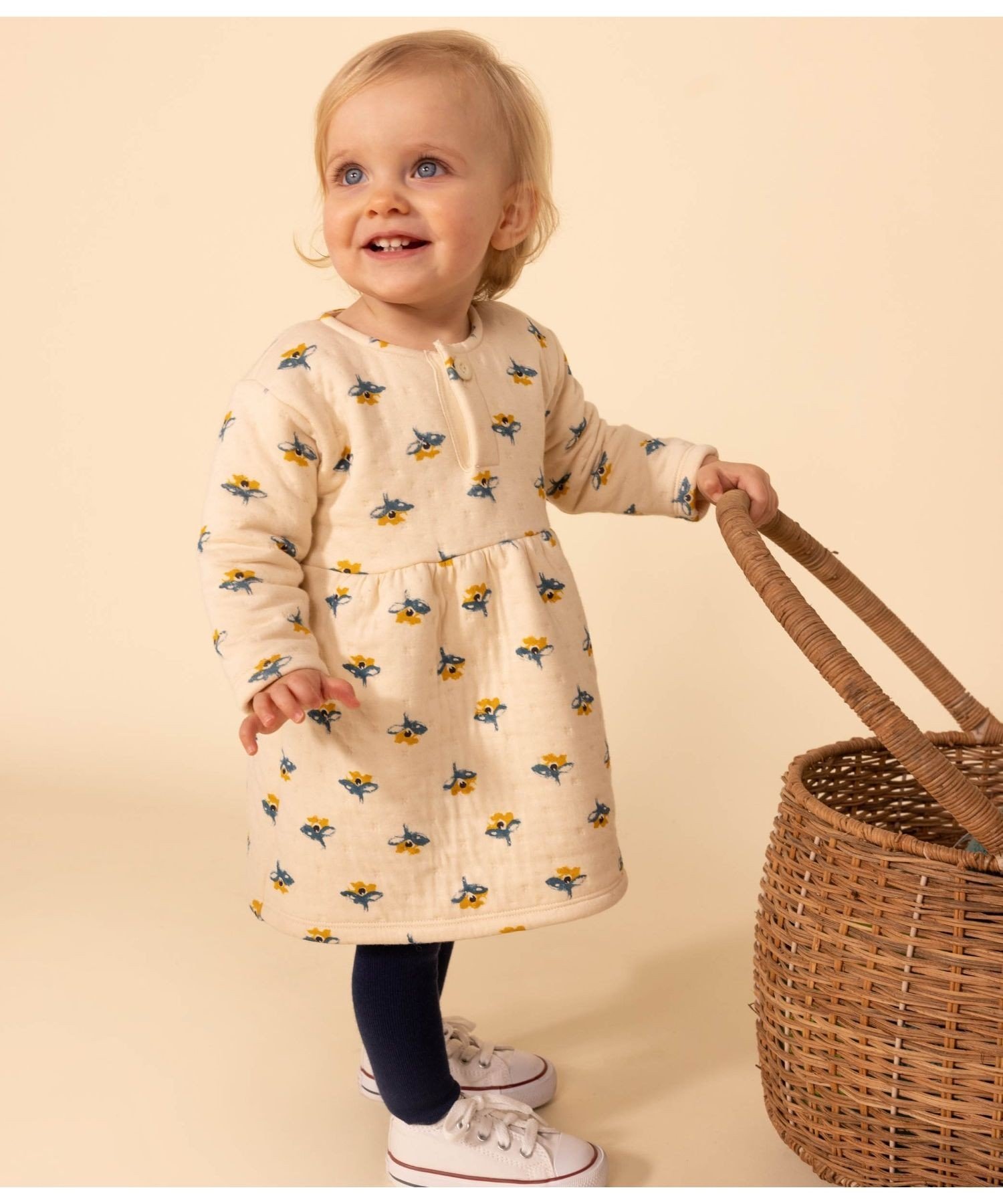 【SALE／30%OFF】PETIT BATEAU チュビックキルティングワンピース プチバトー ワンピース・ドレス ワンピース ホワイト【送料無料】