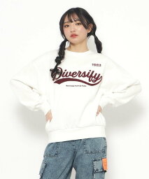 【SALE／50%OFF】PINK-latte 【着回し力◎】裏毛ロゴトップス ピンク ラテ トップス カットソー・Tシャツ ホワイト グレー パープル