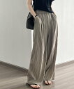 【SALE/25%OFF】COCOMOMO 涼感イージーワイドパンツ ワイドパンツ 体型カバー レディース 夏 さらさら ココモモ パンツ その他のパンツ ブラ...