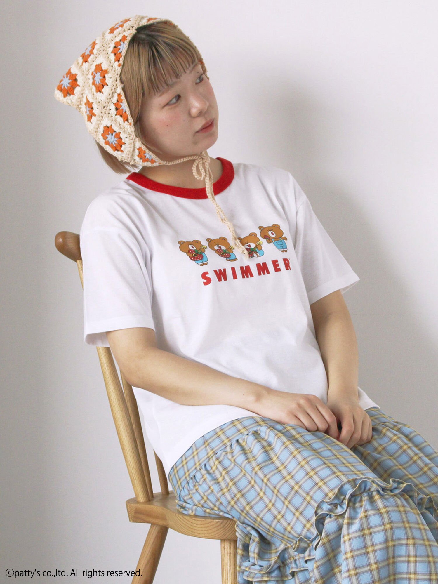 【SALE／40%OFF】ehka sopo 【SWIMMER】リンガーTシャツ エヘカソポ トップス カットソー・Tシャツ ホワイト ブルー ベージュのサムネイル