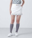 St ANDREWS サッカージオメトリックジャガードスカート (WOMENS) セントアンドリュース スカート その他のスカート ホワイト ネイビー【送料無料...