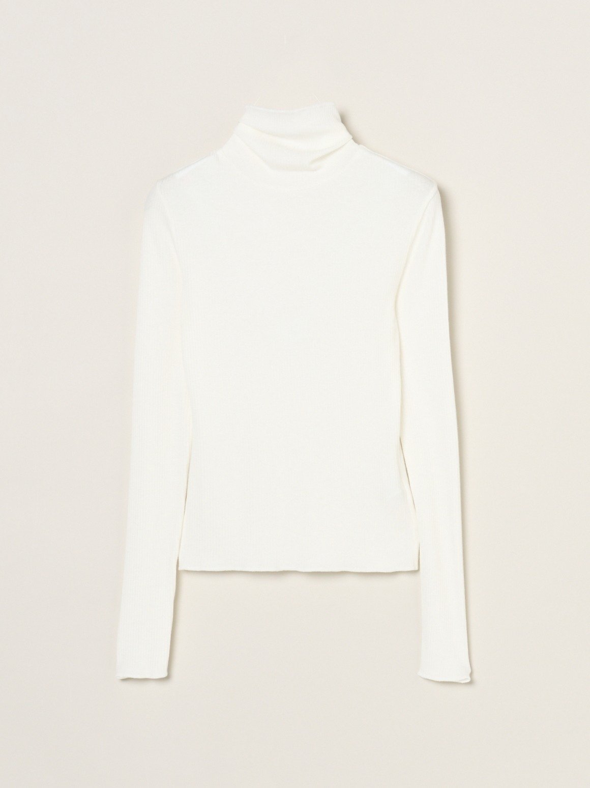 three dots Silk cashmere tee turtle neck スリードッツ トップス カットソー・Tシャツ ホワイト ブラック【送料無料】のサムネイル