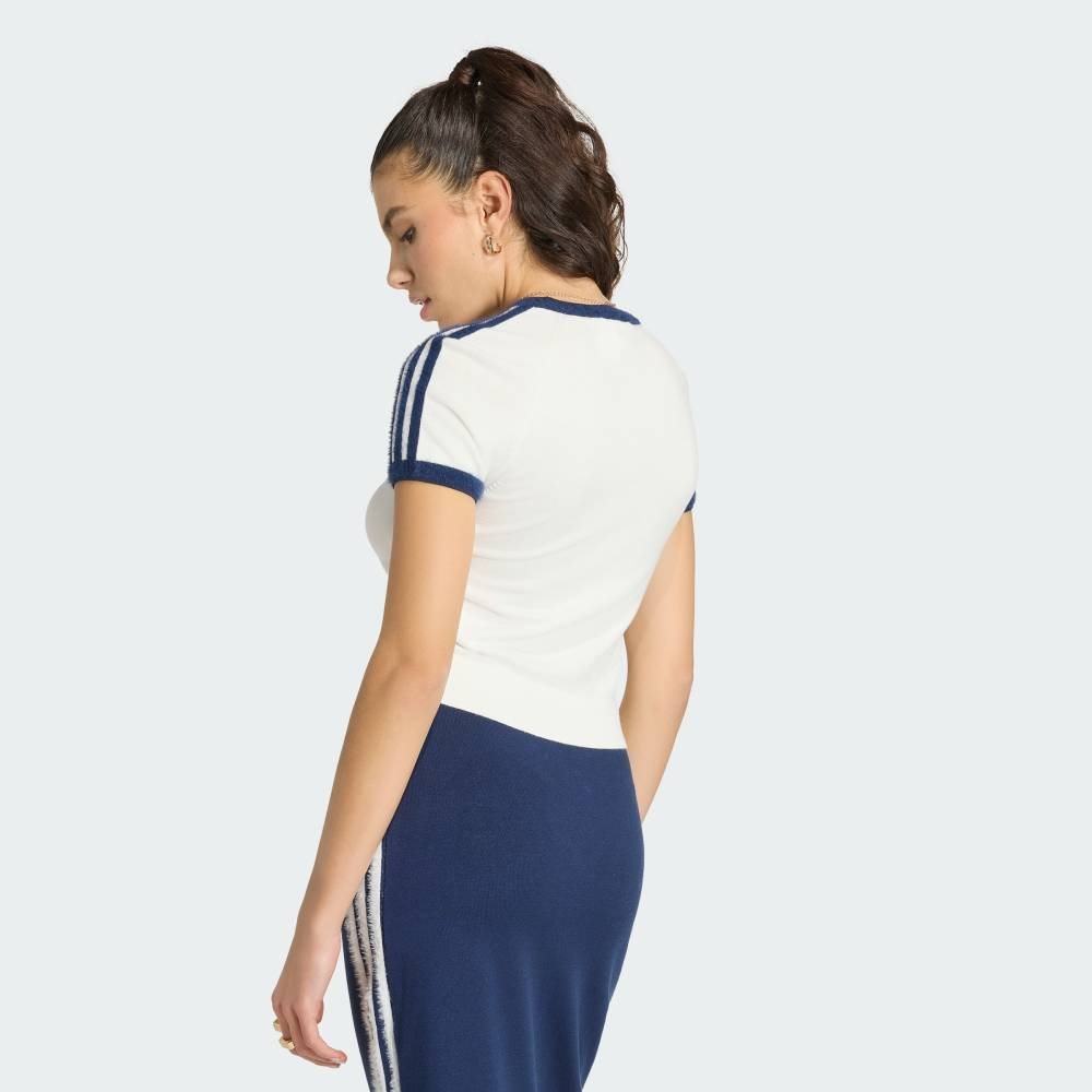 【公式】アディダス adidas 返品可 ニット Tシャツ アディダス トップス カットソー・Tシャツ ホワイト