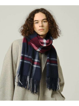 【SALE/60%OFF】tk.TAKEO KIKUCHI ウォッシャブル大判チェックマフラー ティーケータケオキクチ ファッショングッズ ストール グレー レッド【送料無料】