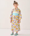 【SALE/30%OFF】any FAM KIDS 3WAY ロング丈 浴衣 セット エニィファム 着物・浴衣・和装小物 着物 パープル【送料無料】
