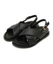 【SALE/51%OFF】grove クロスメタルフットベットサンダル グローブ シューズ・靴 サンダル ブラック グレー