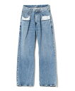 Maison Margiela ストレートジーンズ コントラストポケット付き メゾンマルジェラ パンツ ジーンズ・デニムパンツ ブルー【送料無料】