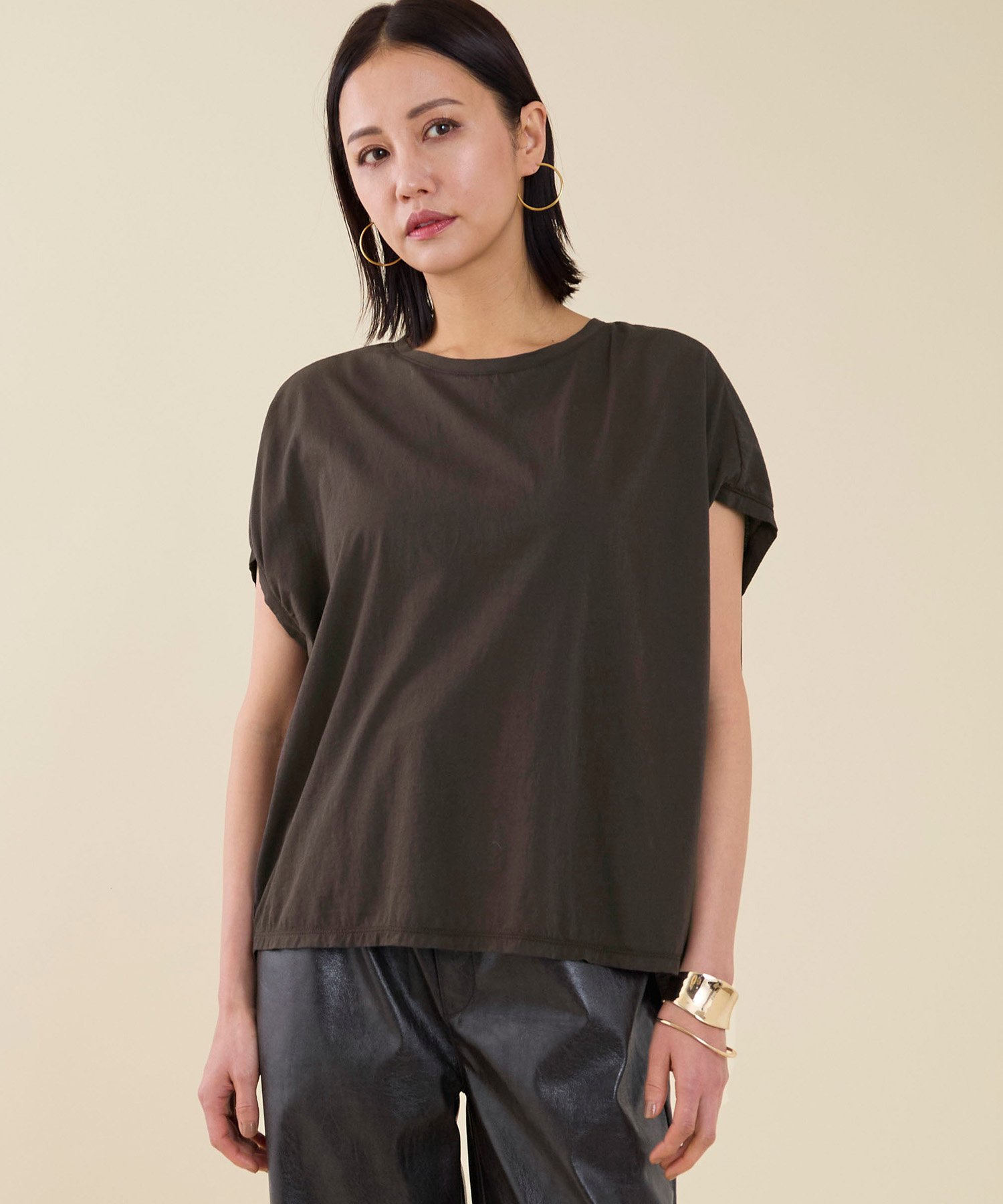marmors 【marmors】ALBINI back tuck T-shirt マイカアンドディール トップス カットソー・Tシャツ ブルー ブラウン ブラック