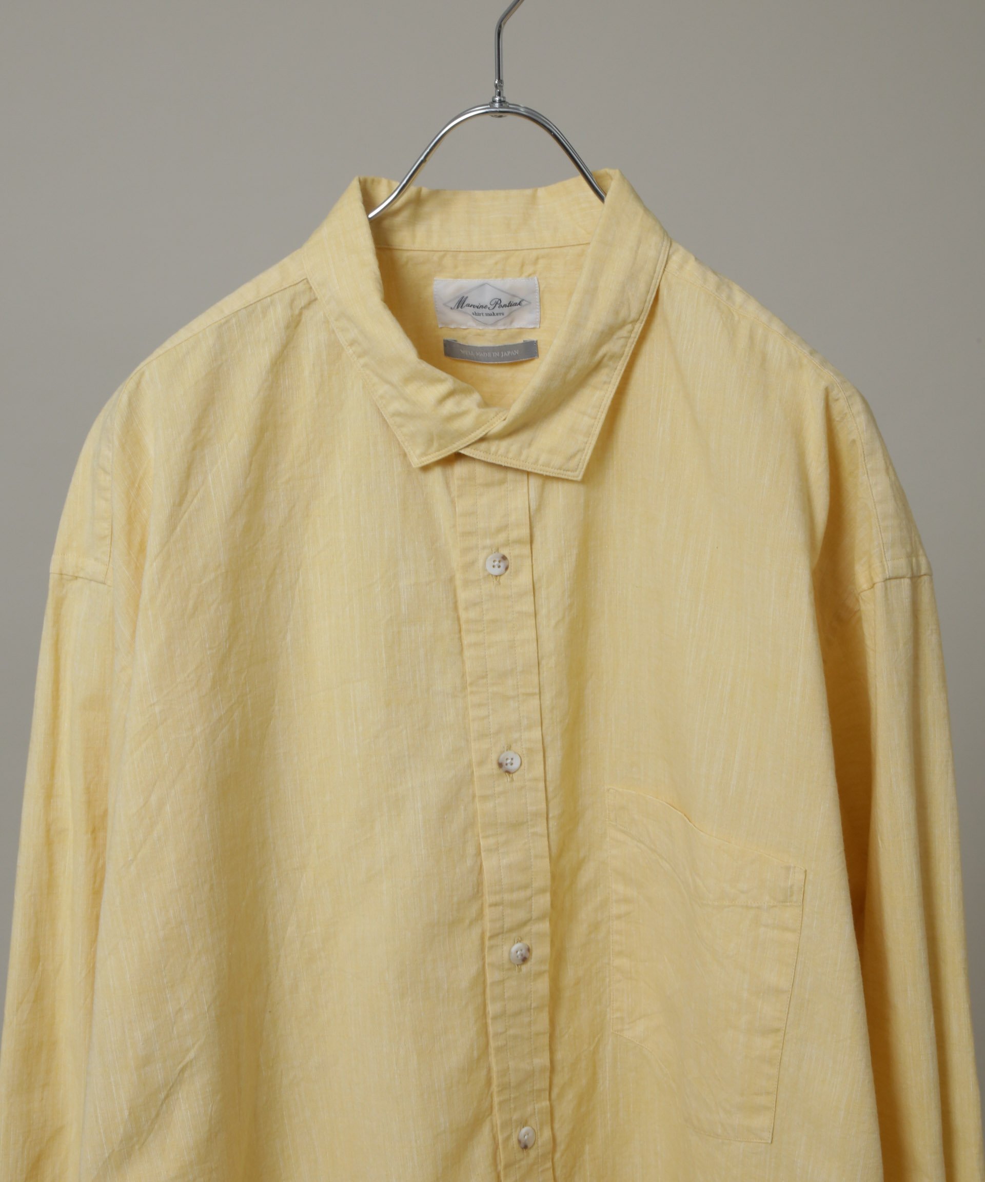 NANO universe Marvine Pontiak Shirt Makers/Italian Collar SH ナノユニバース トップス シャツ・ブラウス イエロー