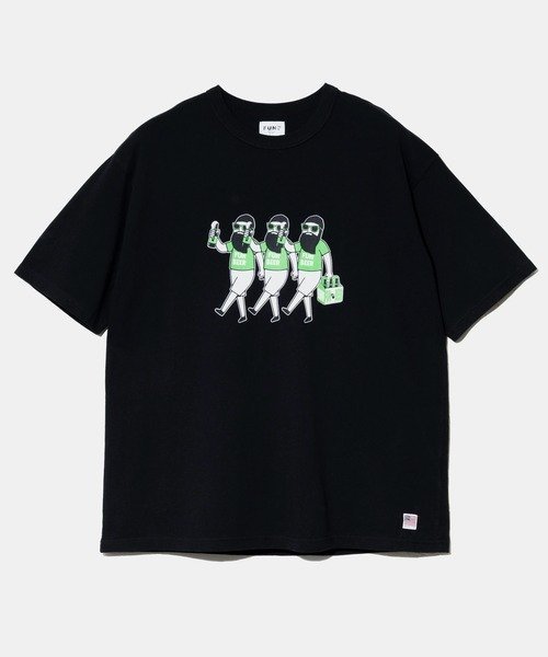 GSC MENS SELECT modem design/モデムデザイン USATee -BEER trioおじさん- (MENS) ゴースローキャラバン トップス カットソー・Tシャツ ホワイト ブラック