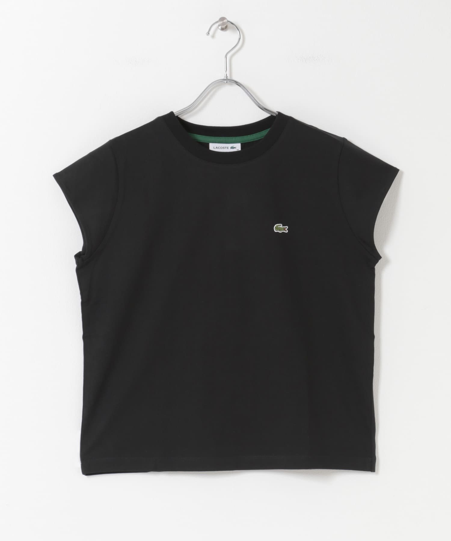 LACOSTE キャップスリーブTシャツ アーバンリサーチドアーズ トップス カットソー・Tシャツ ブラック ホワイト