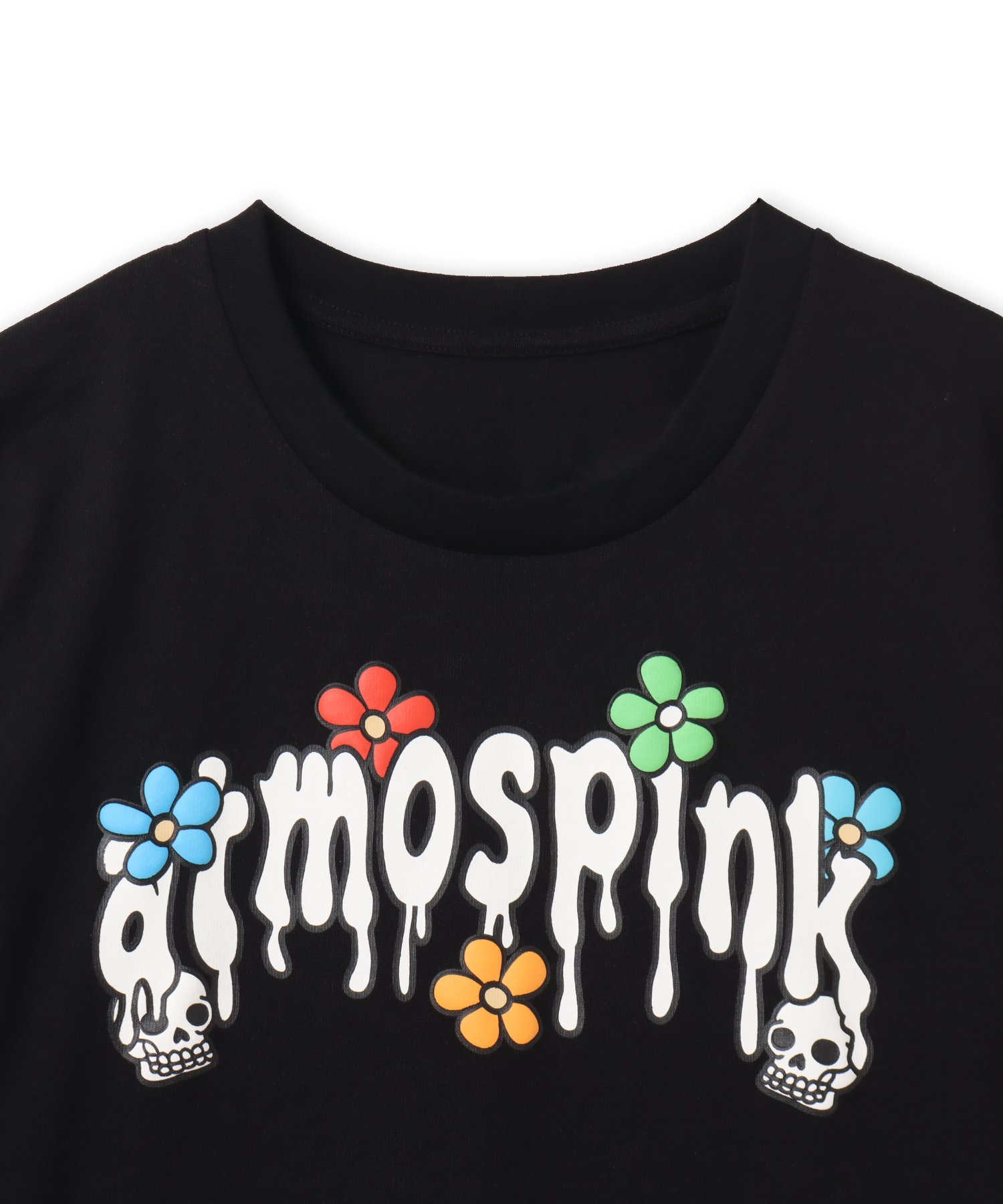 atmos pink atmos pink Drip Logo T-shirt BLACK アトモス トップス カットソー・Tシャツ ブラック