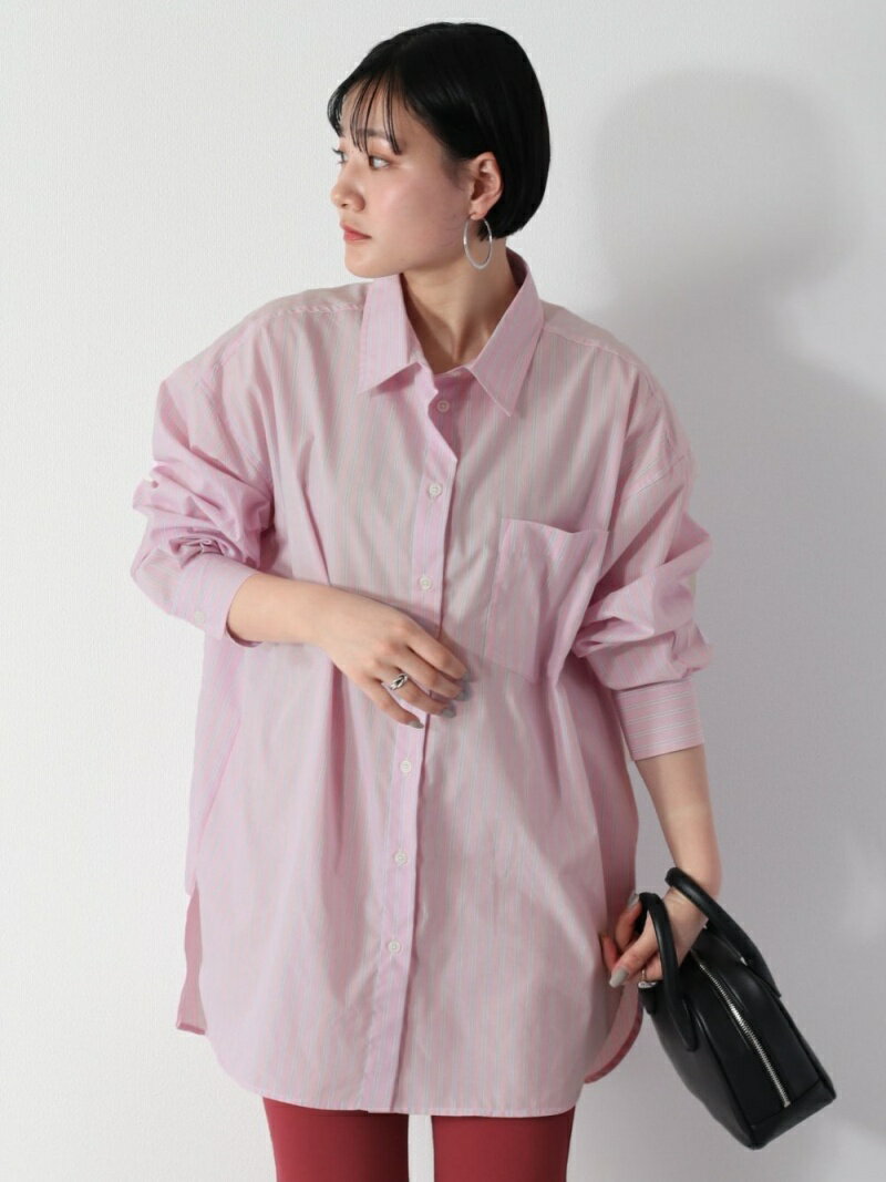 【SALE／16%OFF】cepo (W)マルチストライプBIGシャツ セポ トップス シャツ・ブラウス イエロー パープル ピンクのサムネイル