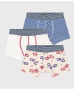 【SALE／20%OFF】PETIT BATEAU トランクス3枚組 プチバトー インナー・ルームウェア ボクサーパンツ・トランクス【送料無料】