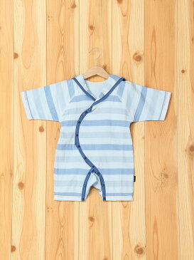 【SALE/20%OFF】Anna Nicola 3重ガーゼ ベビーパジャマ ボーダー アンナニコラ マタニティー/ベビー ロンパース/カバーオール ピンク ブルー ベージュ