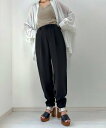 【SALE/61%OFF】JUNOAH 2wayコクーンパンツ ジュノア パンツ スラックス・ドレスパンツ ホワイト ブラック グレー