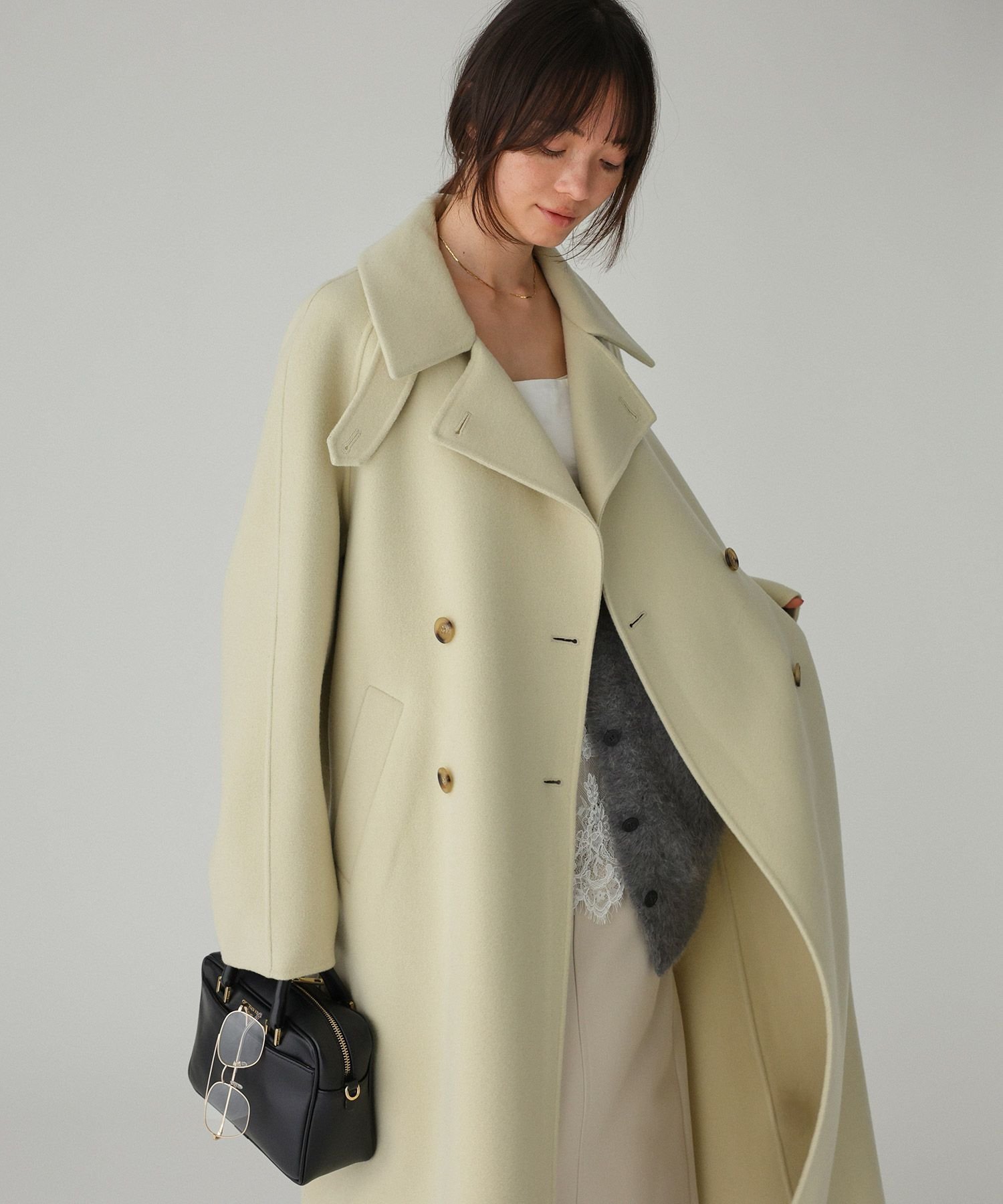 BABYLONE リバーダブルロングコート バビロン ジャケット・アウター ステンカラーコート ブラウン ホワイト グレー【送料無料】のサムネイル